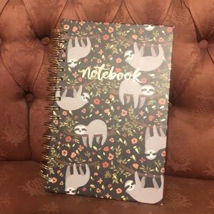 Floral Sloth Notebook